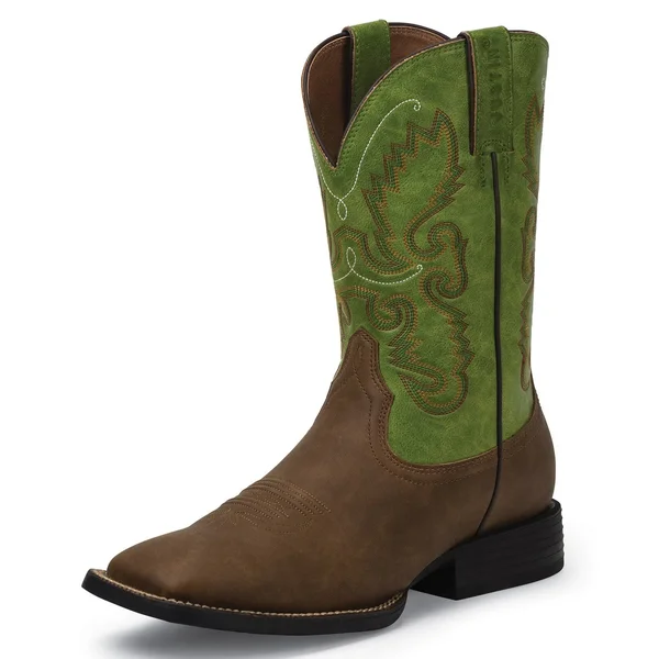 Justin Farm and Ranch Men's Synthetic Cowboy Boots - Square Toe