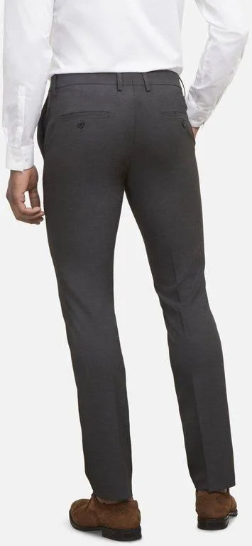 Kenneth Cole Stretch Solid Skinny Fit Flex Waistband Flat - Shoe Front Dress Pant
