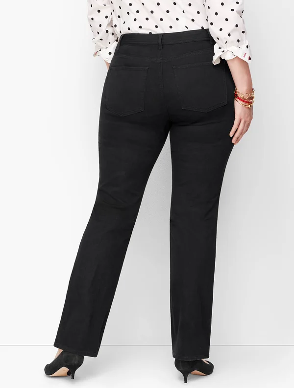 High-Waist Barely Boot Jeans - Black - 2 Talbots