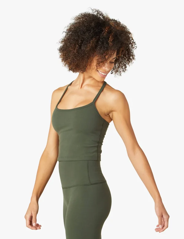 Slim Racerback Cropped Tank - Beyond Yoga Eden Green, M