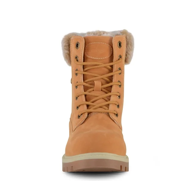 Lugz Boys& Empire Hi Fur Work Boot - Size: 4, Wheat