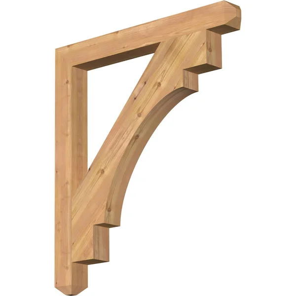 Ekena Millwork 3 1/2x22W x 34x22D x 38x22H Merced Craftsman Smooth BRACKET - Western Red Cedar