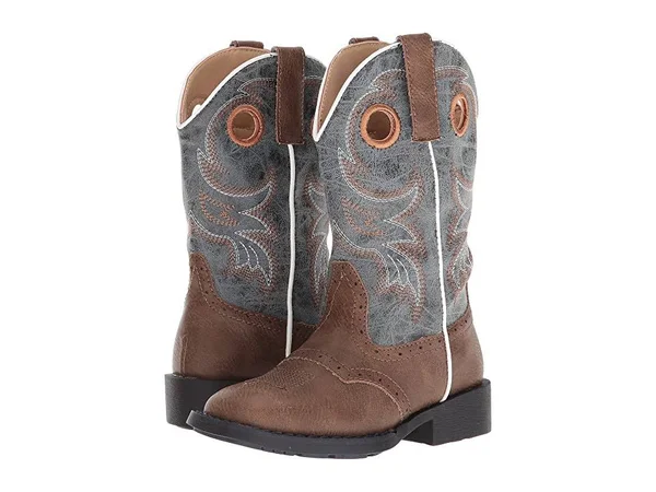 Roper Daniel Cowboy Boot - Kids - Brown - Blue