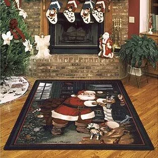 The Holiday Aisle Norsworthy Santa&s Visit Christmas Area Rug - Size: Rectangle 3&10 inch x 5&4 inch, Red