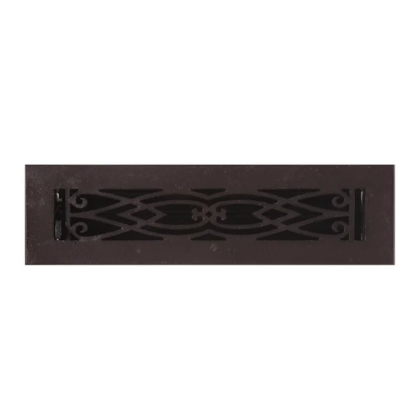 Victorian Bronze Floor Register - 2-1/4x22 x 12x22 (3-1/2x22 x 14x22 Overall) - Signature Hardware 257756