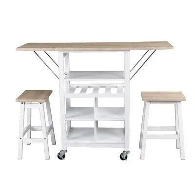 Adaysha 3 - Piece Counter Height Drop Leaf Dining Set Ebern Designs