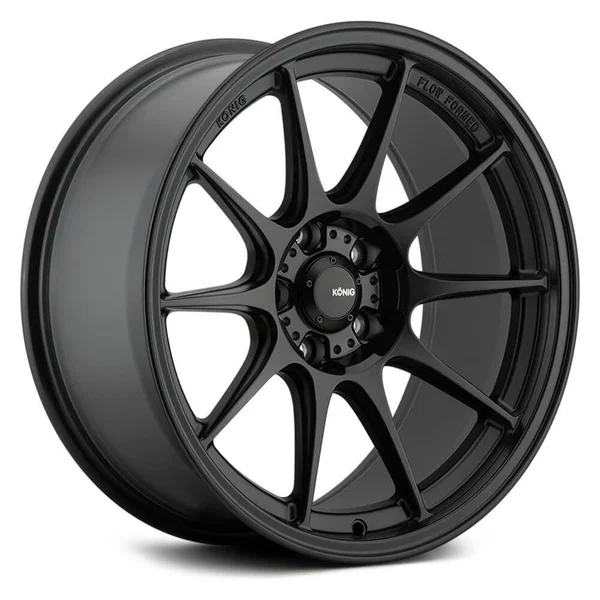 Konig 57B Dekagram 17x9 5x100 +40mm Matte Black Wheel Rim