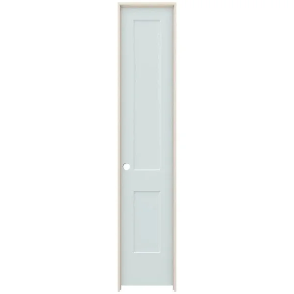 JELD-WEN 20 in. x 96 in. Monroe Light Gray Painted Right-Hand Smooth Solid Core Molded Composite MDF Single Prehung Interior Doo