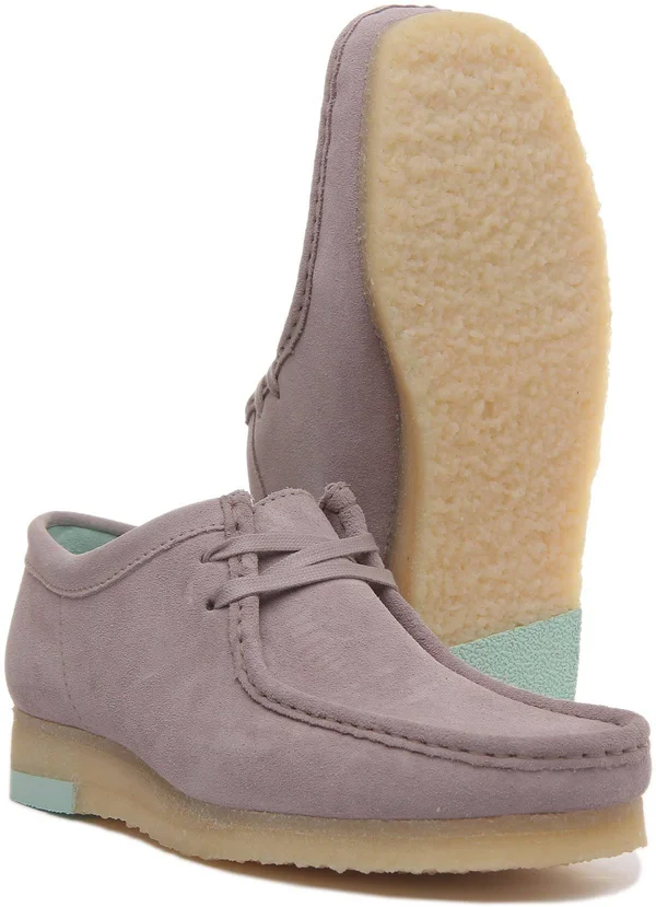 Clarks Originals Wallabee Shoes - Grey Combi UK 12 Adult Mens