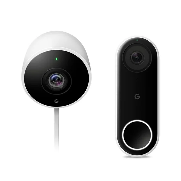 Nest Hello Video Doorbell and Google Nest Cam Outdoor Security Camera