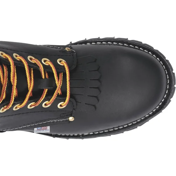 Carolina Men's 9x22 Domestic Logger Boot - 922 7.5 - D, Black