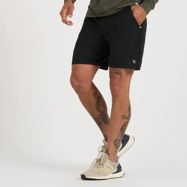Vuori Ponto Short - Men's L Black Heather