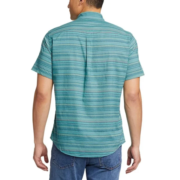 Eddie Bauer Men's Baja Short-Sleeve Shirt - Print - Green - M
