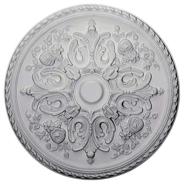 32 5/8x22OD x 2x22P Bradford Ceiling Medallion (Fits Canopies Up to 6 5/8x22), Hand-Painted Mississippi Mud