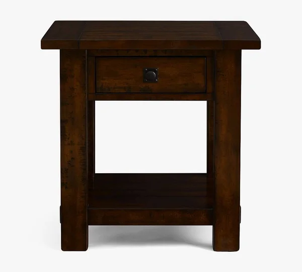 Pottery Barn Benchwright Square Side Table, Rustic Mahogany - End Tables - Home Furniture