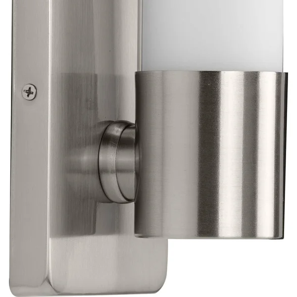 Progress Lighting Blanco LED 1-Light Brushed Nickel LED Wall Bracket Sconce