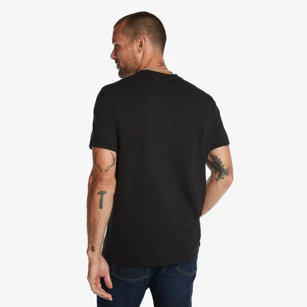 American Giant Men's Premium Slub Crew T, Black (Size: XL)