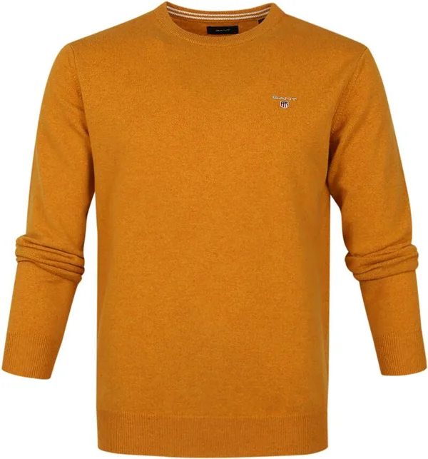 Gant Super Fine Lambswool Crew Neck Sweater - Orange