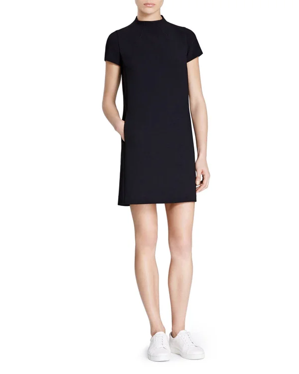 Theory Jasneah Admiral Crepe Mini Dress 4, Deep Navy