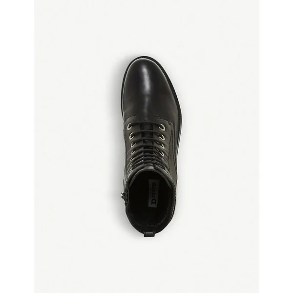 Dune Womens Black-leather Prestone Leather Boots 6