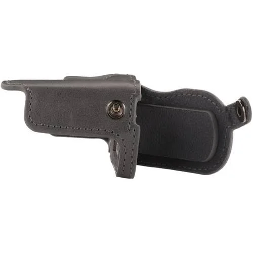 MegaGear mg1706 Ever Ready Leather Camera Case Compatible with Panasonic Lumix Dmc-gx85, Dmc-gx80 (12-32mm) - Gray