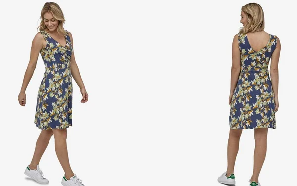 Patagonia Porch Song Dress - Women's M Squash Blossom: Ellwood Green