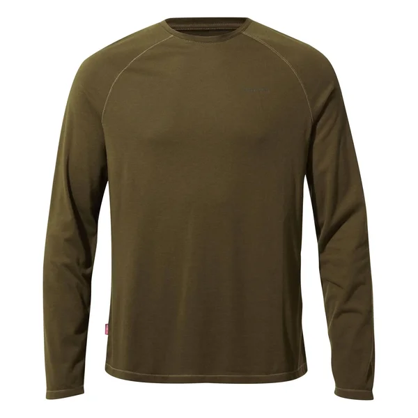 Craghoppers Mens NosiLife Bayame II Long Sleeved T-Shirt Dark Moss