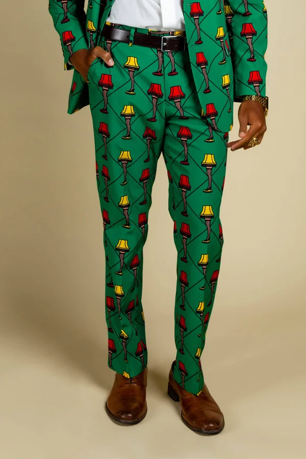 The Fragile - Christmas Dress Pants, Size 33, Multicolor, Shinesty