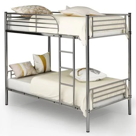 Merax Twin Over Twin Metal Bunk Bed, Multiple Colors, Silver