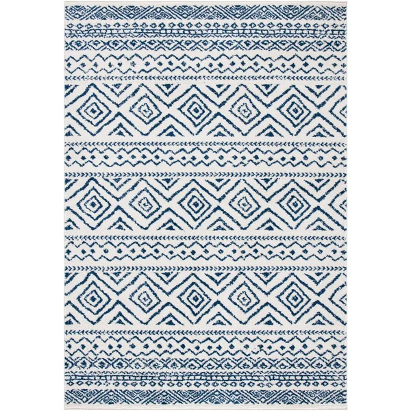 Safavieh 9& x 12& Tulum Tulum 267 Ivory, Navy Rug