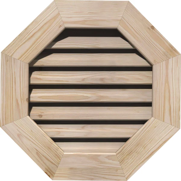 Ekena Millwork GVWOC20X2001SFUPI 20x22W x 20x22H Octagonal Gable Vent (25x22W x 25x22H Frame Size): Unfinished, Functional, Smoo