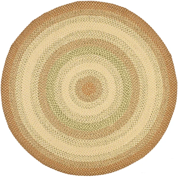 Safavieh Braided Rust/Multi 6 ft. x 6 ft. Round Area Rug