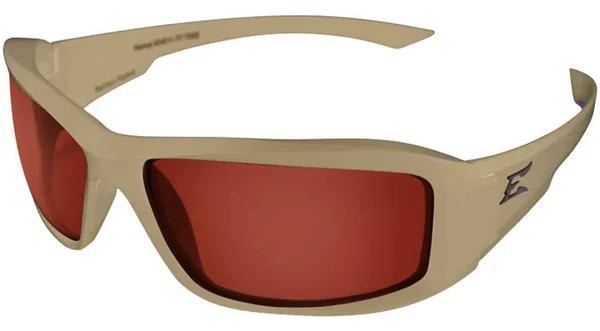 Edge Eyewear Hamel Sand Thin Temple, Matte Sand Frame /Copper Vapor Shield Lenses, One size, XH635-TT