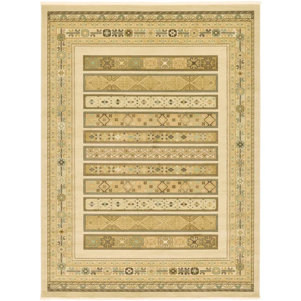 Unique Loom Pasadena Fars Area Rug - 9& x 12& Ivory