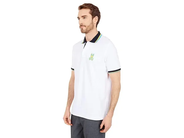Psycho Bunny, Mens Dartmoor Polo, White