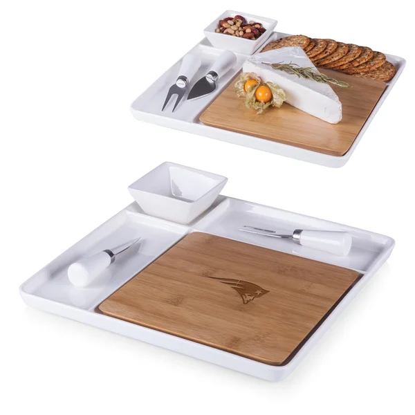 New England Patriots Peninsula Cutting Board Serving Tray