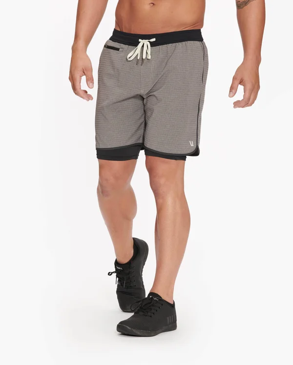 Vuori Stockton Short - Men's Grey Linen Texture - L
