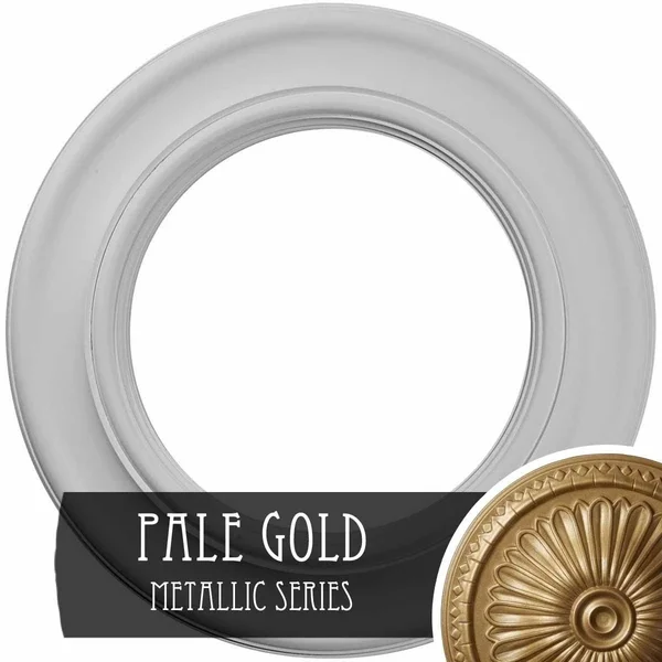 20 7/8x22OD x 12 7/8x22ID x 1x22P Holmdel Ceiling Medallion (Pale Gold)