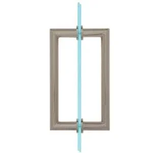CRL Mt8x8bn Brushed Nickel 8 inch MT Series Round Tubing Mitered Corner Back-to-Back Pull Handle - Silver