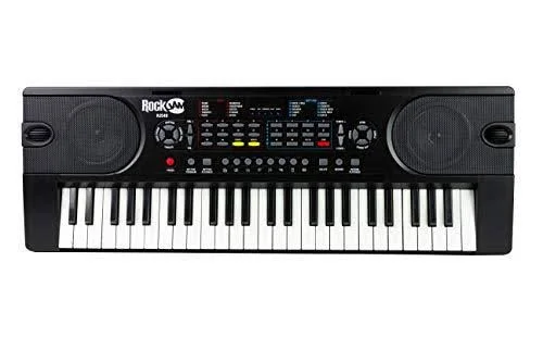 RockJam (RJ549) 49-Key Portable Electric Keyboard Piano with Power Supply - Sheet Music Stand and Simply Piano App