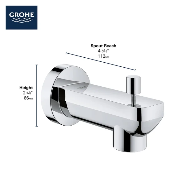 Grohe 13382EN1 Lineare Diverter Tub Spout - Brushed Nickel
