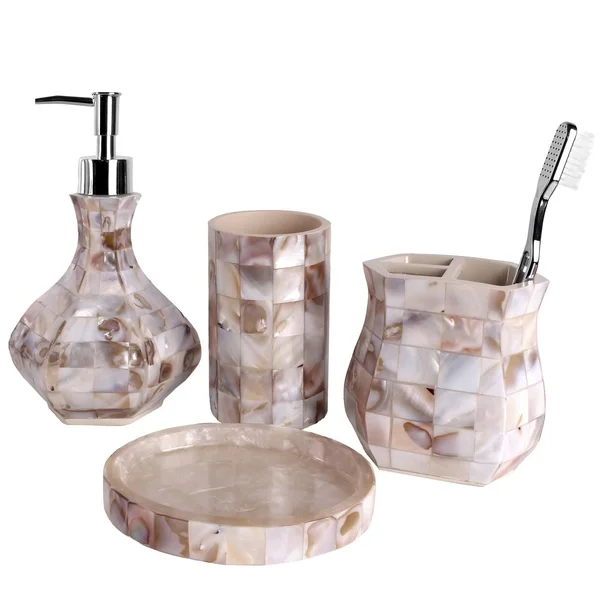 Creative Scents Milano Bath Ensemble - 4 Piece Bathroom Accessories Set, Mother