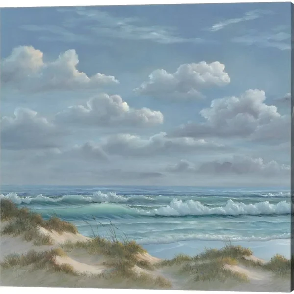 Great Art Now Shoreline by Georgia Janisse 3 Piece Canvas Art Set Each 14W x 14H, Size: 14 x 14, Blue