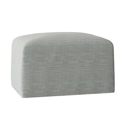 Wayfair Custom Upholstery Maggie Slipcovered Ottoman Body Fabric: Nadia Moonstone