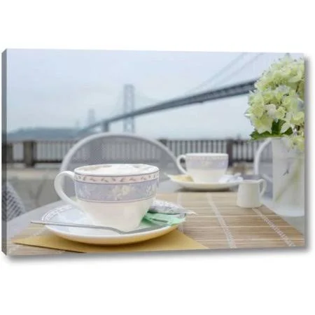 Winston Porter &Dream Cafe Bay Bridge - 1& by Alan Blaustein Giclee Art Print on Wrapped Canvas - Size: 21 inch H x 32 inch W x 1