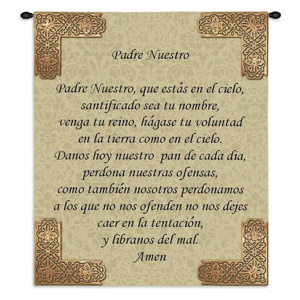 Lords Prayer Span Wall Tapestry 26x32 inch