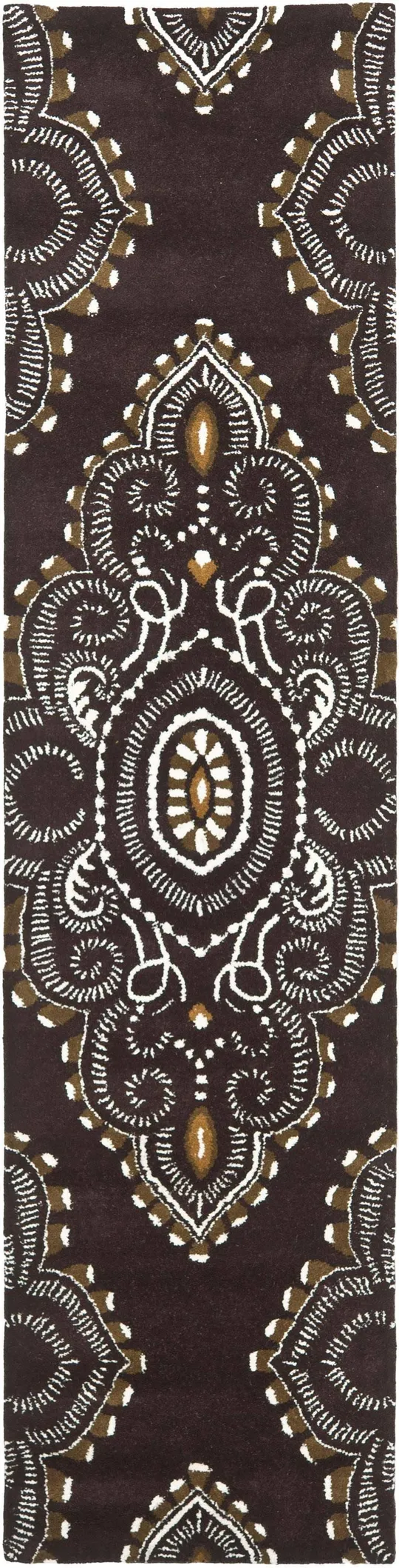 Safavieh Wyndham WYD372B Brown, Ivory Rug 2&3x22 x 9& Runner