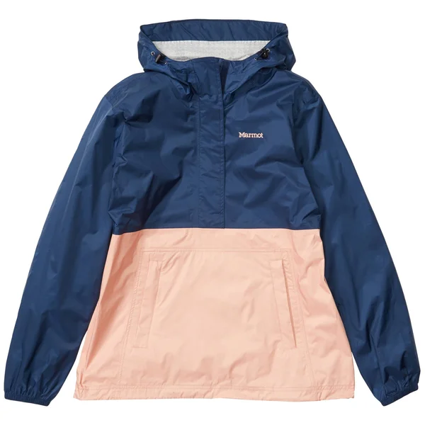 Marmot Women's PreCip Eco Anorak - Large - Arctic Navy - Pink Lemonade