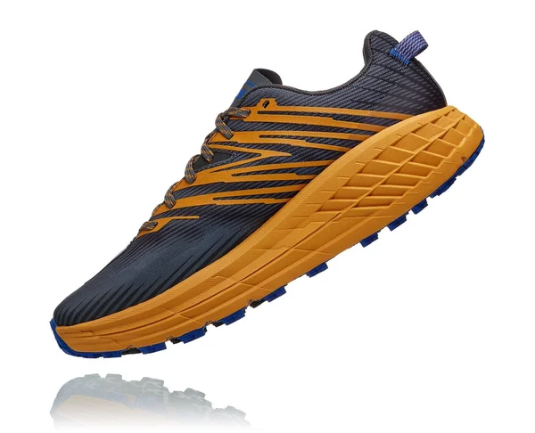 Hoka Men's Speedgoat 4 Castlerock/Golden Yellow - 15