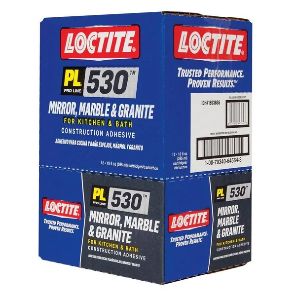Loctite PL 530 10 fl. oz. Mirror - Marble and Granite Adhesive (12-Pack) 1693636